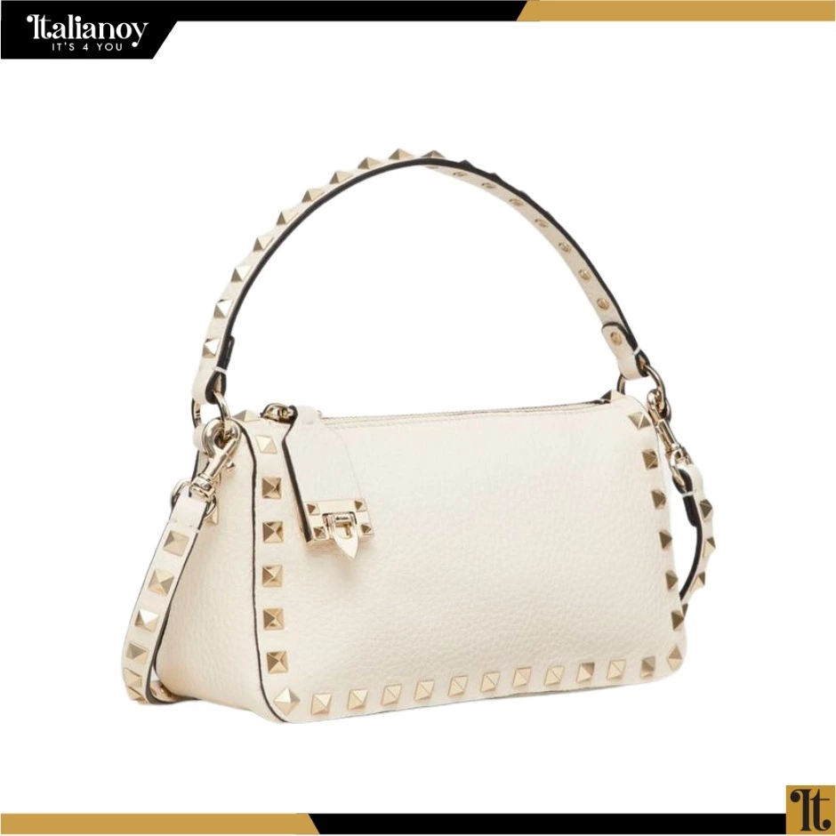 Valentino Garavani's "Rockstud" small shoulder bag White
