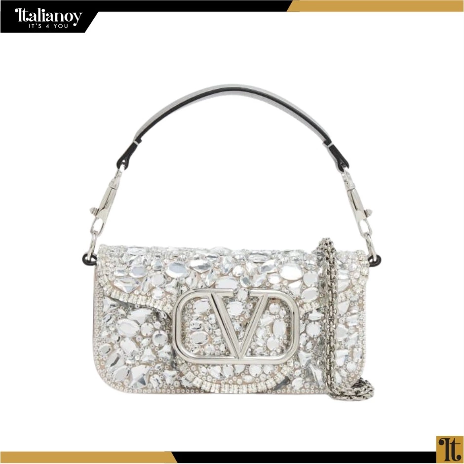 SMALL LOCÒ SHOULDER BAG WITH CRYSTALS