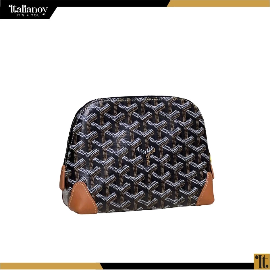 Vendôme Cosmetic Pouch Black & Tan