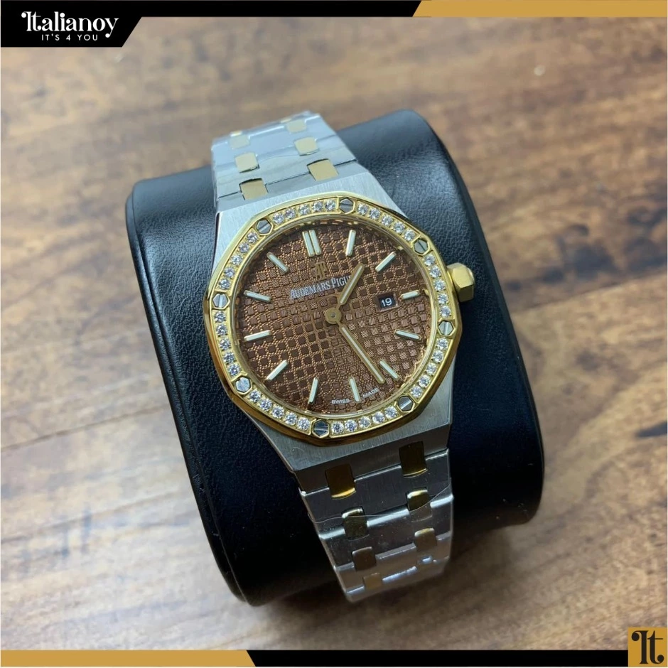Audemars Piguet Royal Oak Quartz brown/silver-gold watch