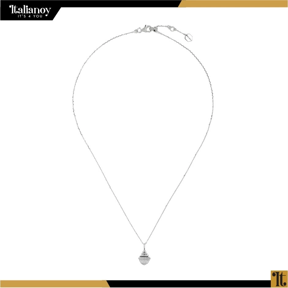 Cleo Rev Mini Pendant In White Gold