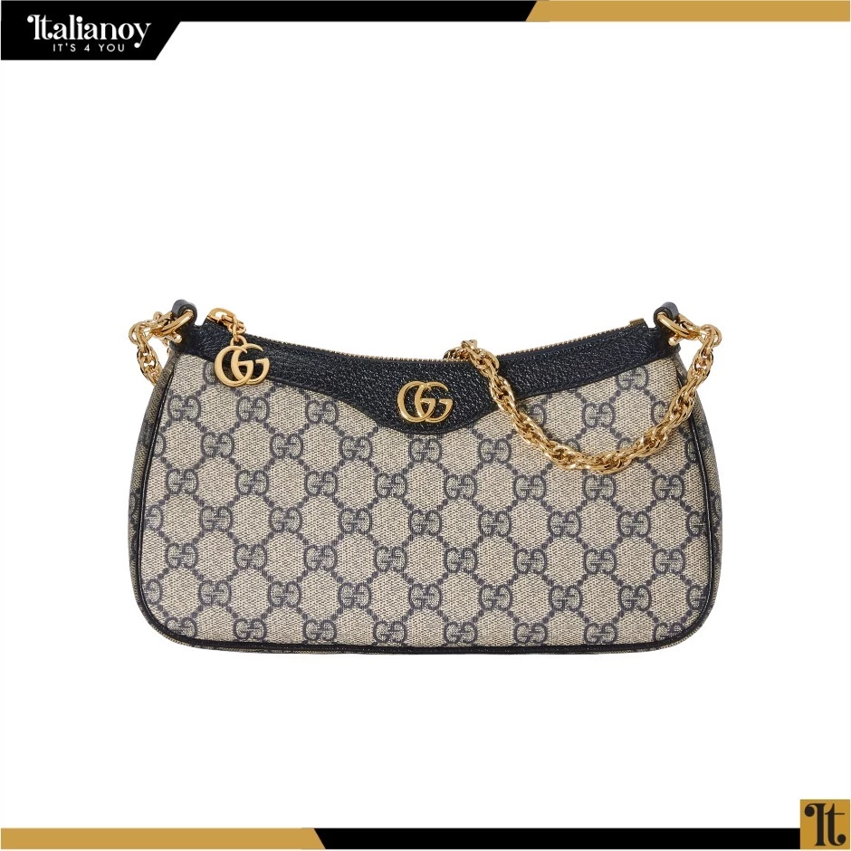 OPHIDIA SMALL HANDBAG Beige and blue