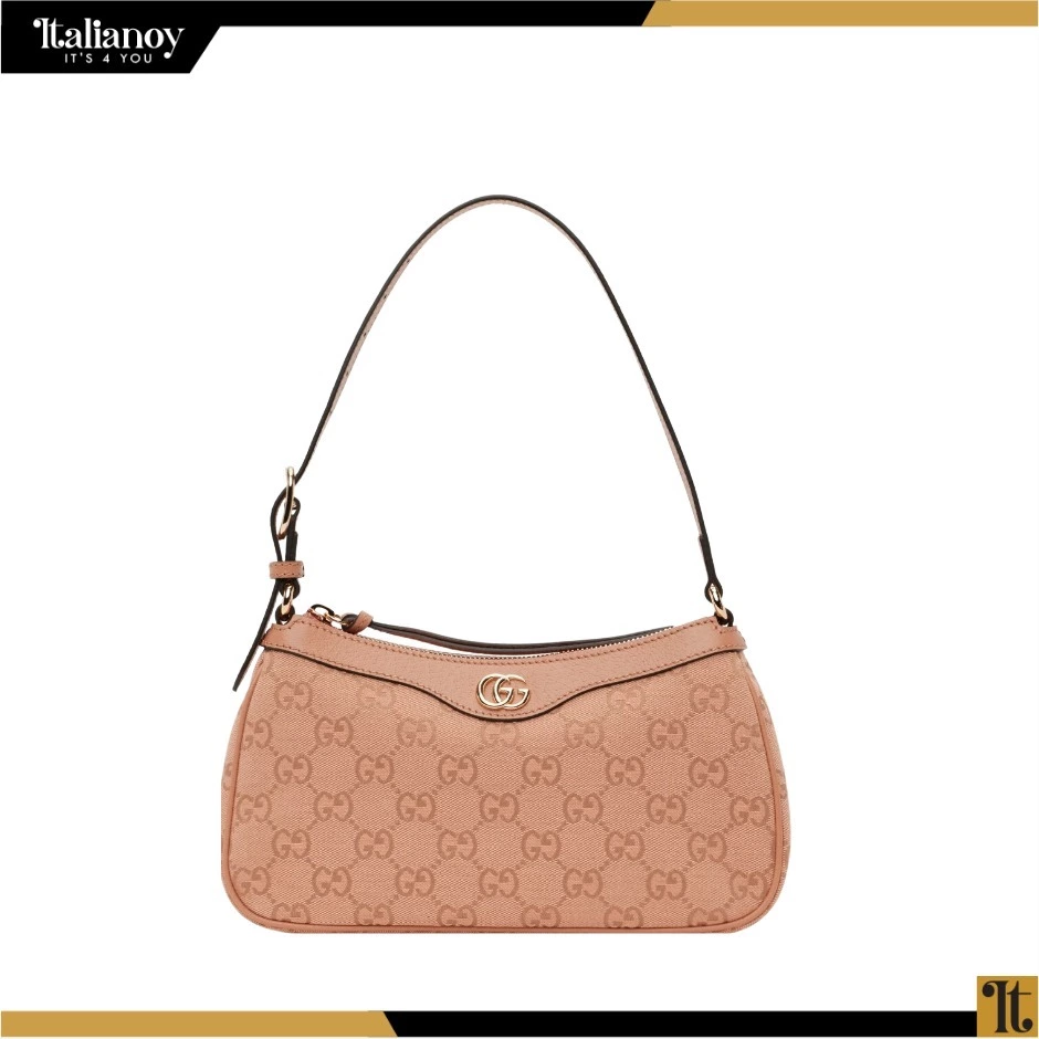 OPHIDIA GG SMALL HANDBAG pink canvas