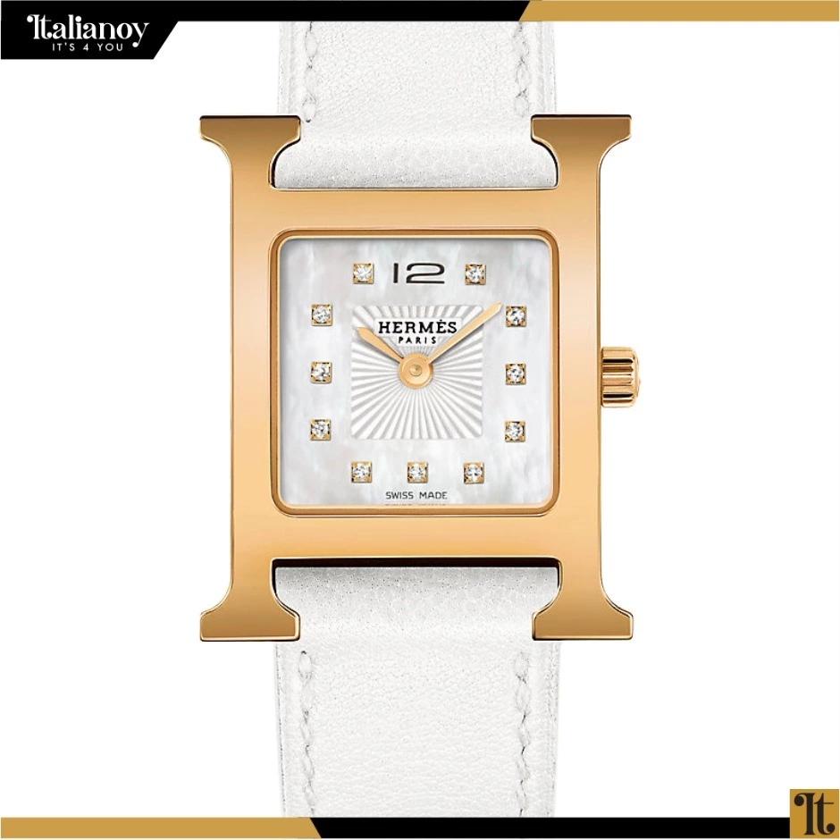 Heure H watch, Small model, 25 mm blanc