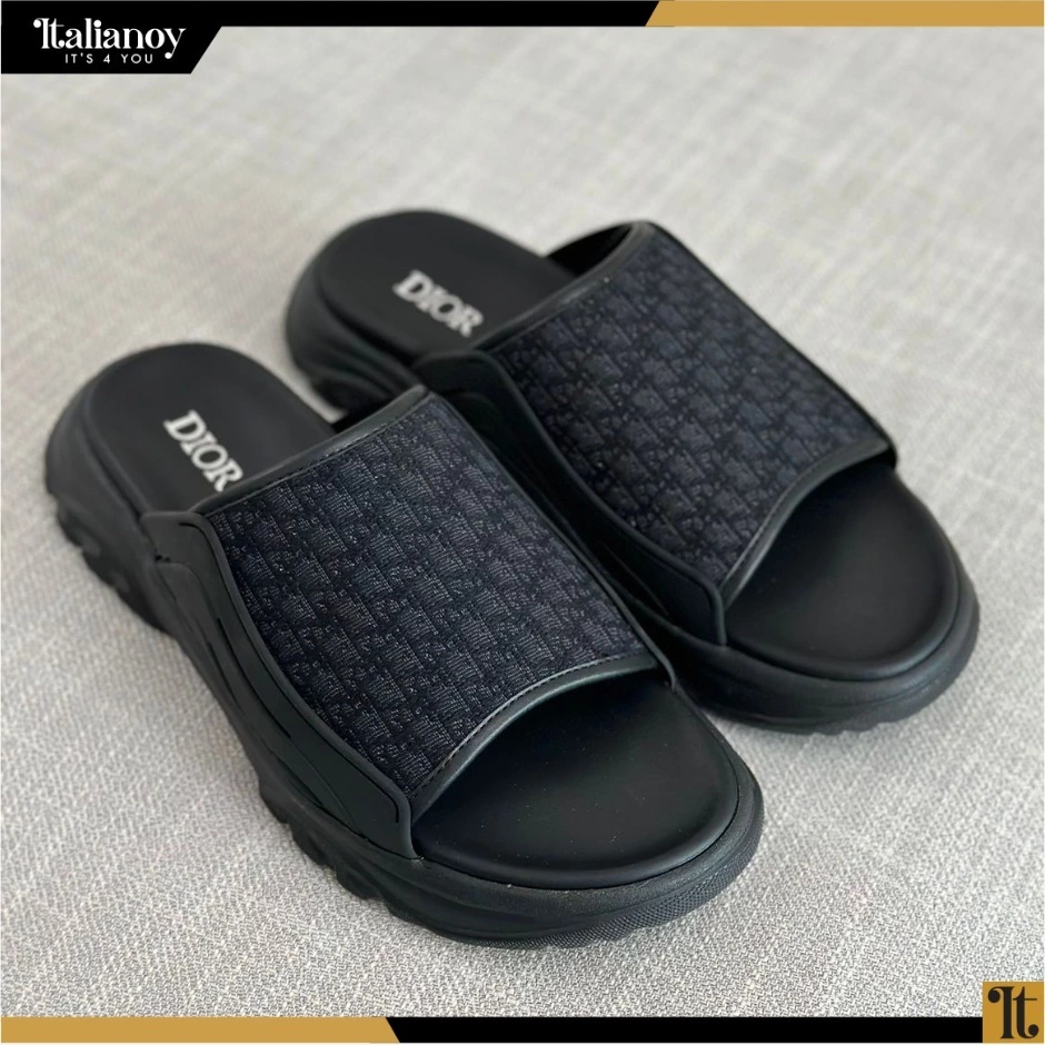 DIOR H-TOWN SANDAL Black Rubber