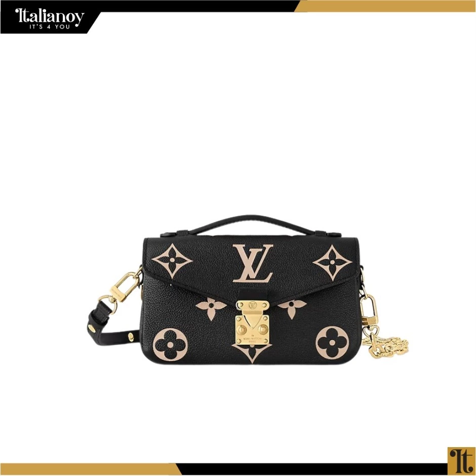 Pochette Métis East West noir beige