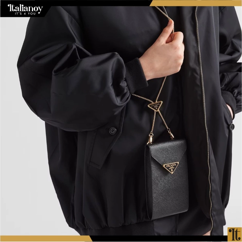 Saffiano leather mini-bag black