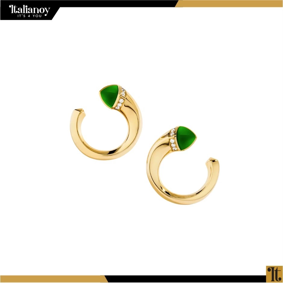 Cleo Venus Diamond Pendant Green Agate