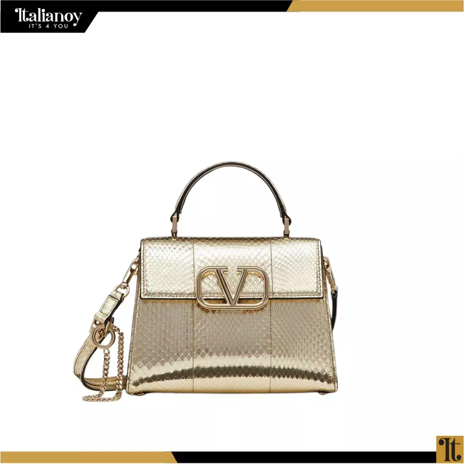 Valentino Vsling Top-Handle Bag Gold