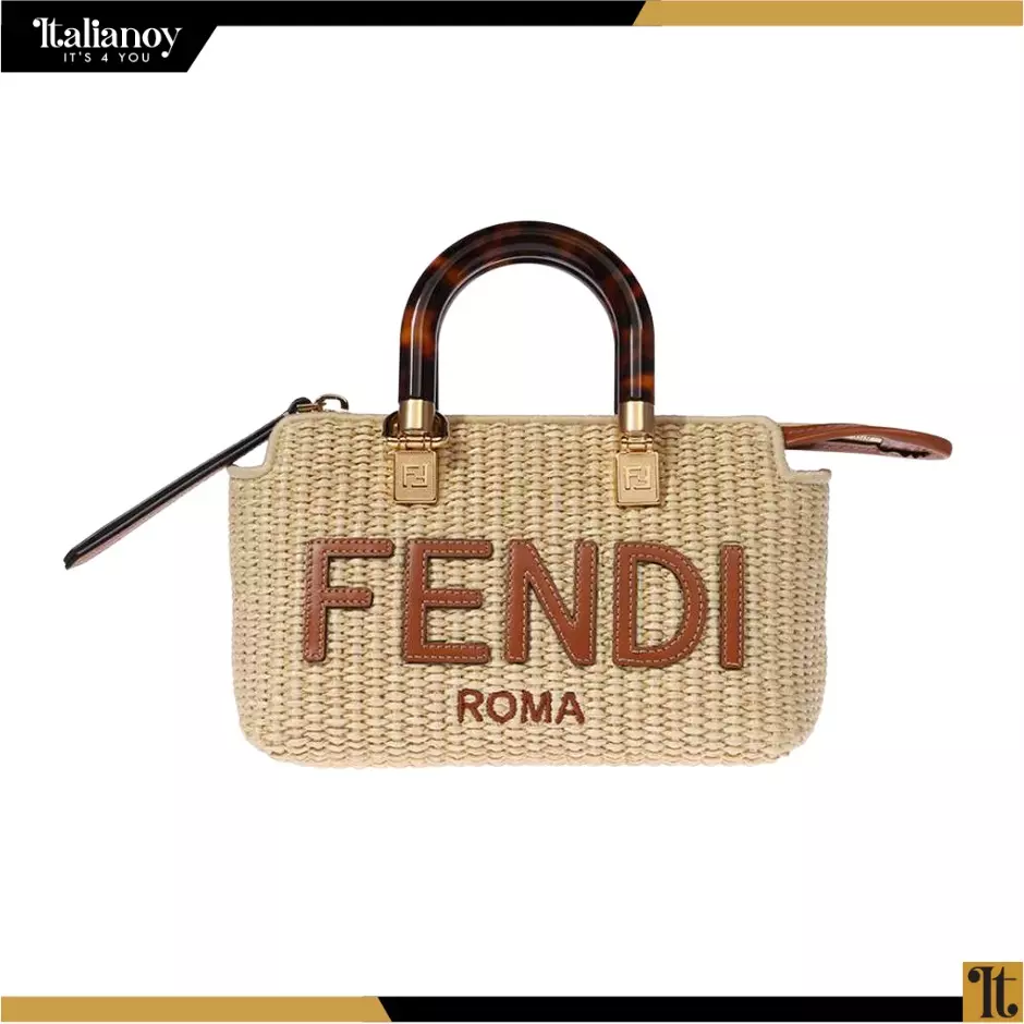 By The Way Mini Natural straw small Boston bag