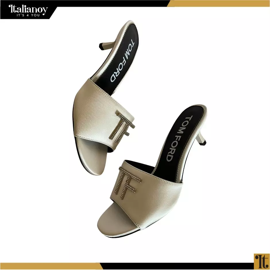 SHINY STAMPED CROCODILE LEATHER TF Sandal