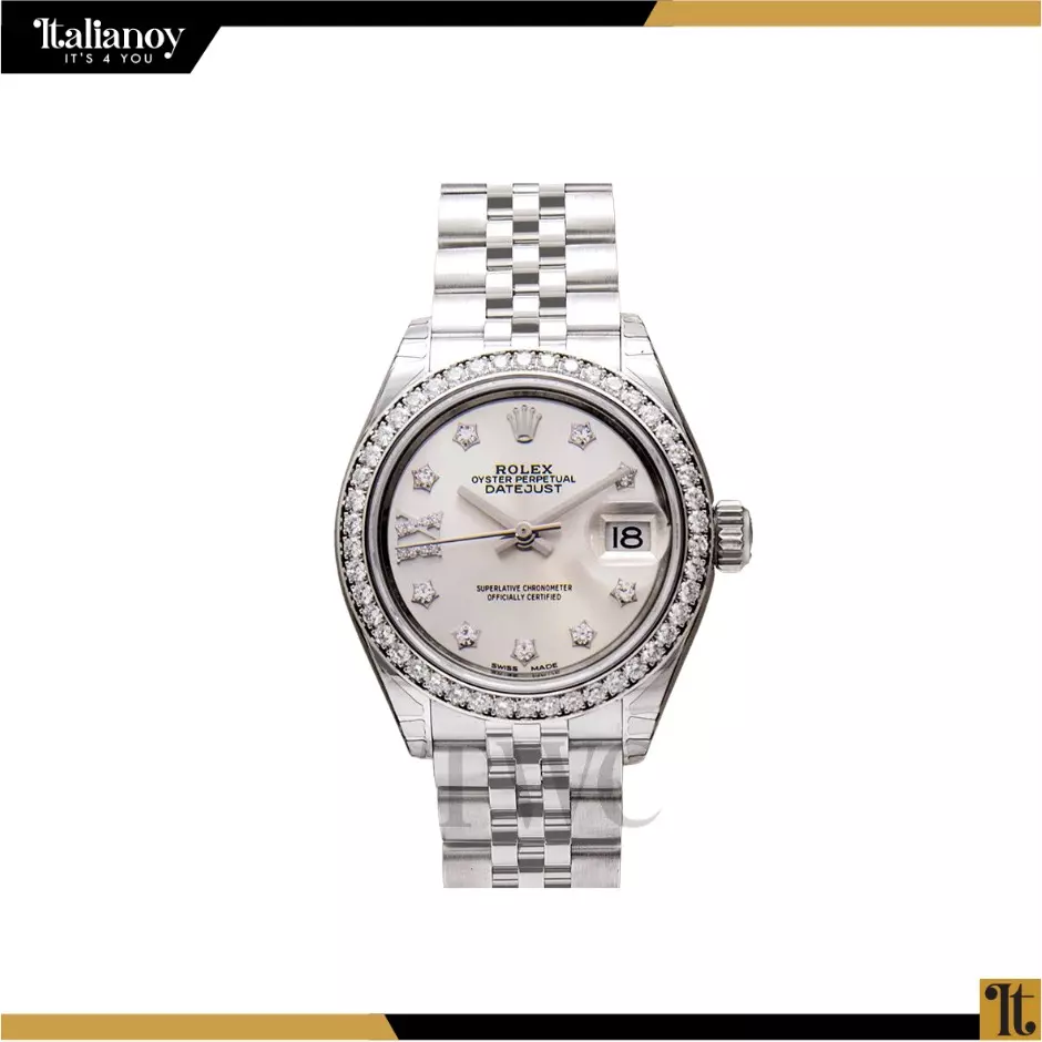 Rolex Lady-Datejust Silver Diamond, White