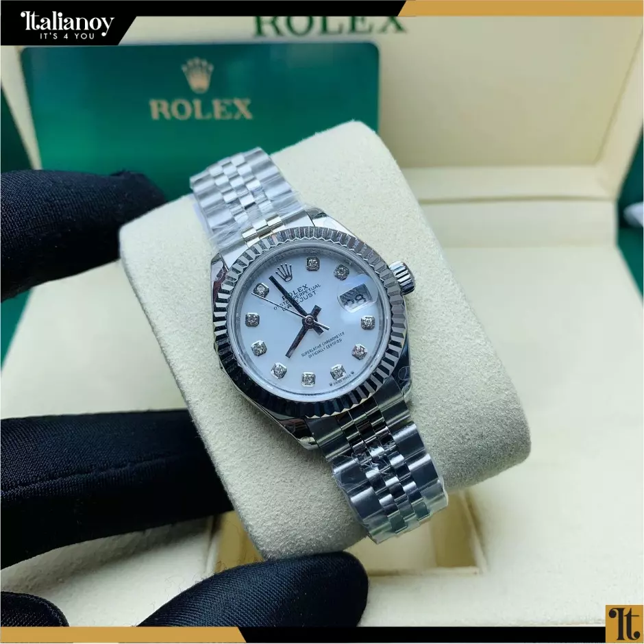 Rolex Lady-Datejust Silver Diamond, White