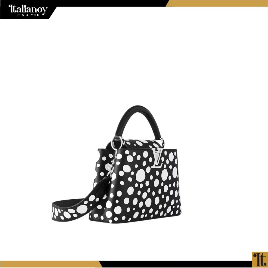 LV x YK Capucines BB Bag Black/White