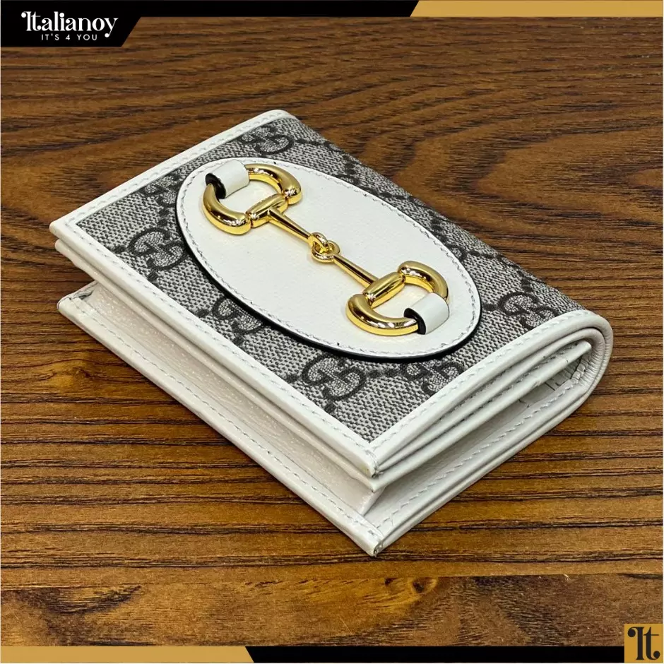 Gucci Horsebit  leather-trimmed wallet