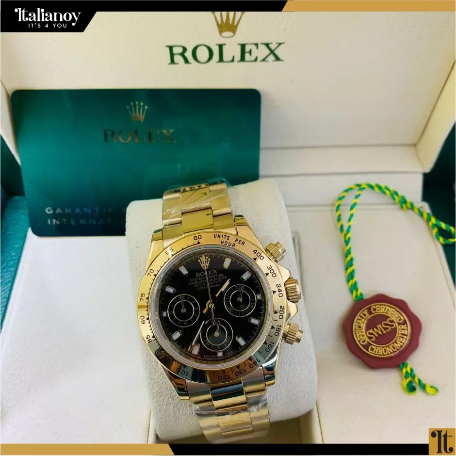 Rolex Cosmograph Daytona 16528 Gold Black Dial