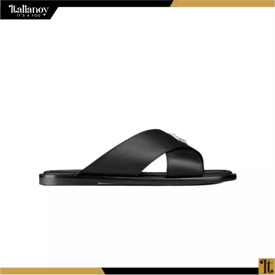 DIOR ALIAS SANDAL Black Grained Calfskin