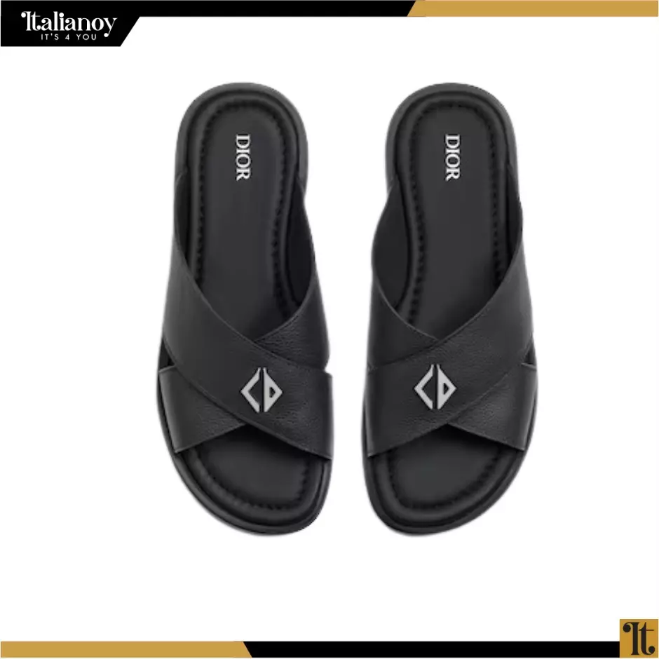 DIOR ALIAS SANDAL Black Grained Calfskin