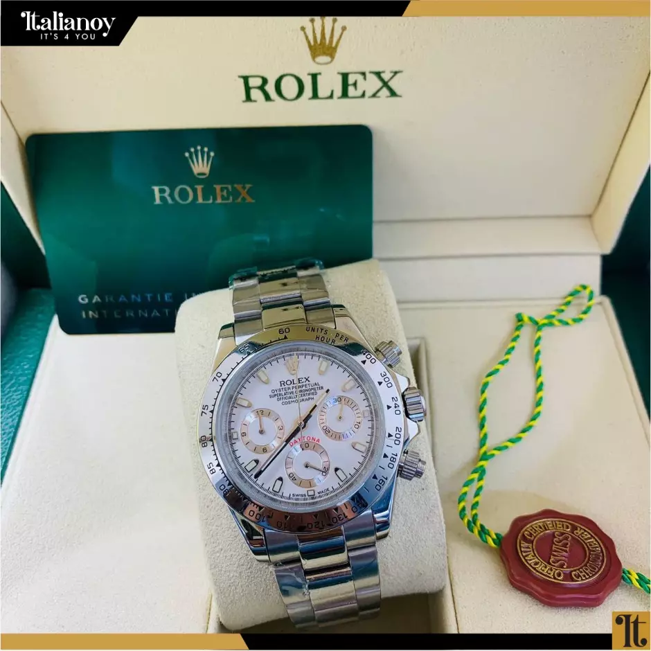 Rolex Cosmograph Daytona Silver White-Gold Dial