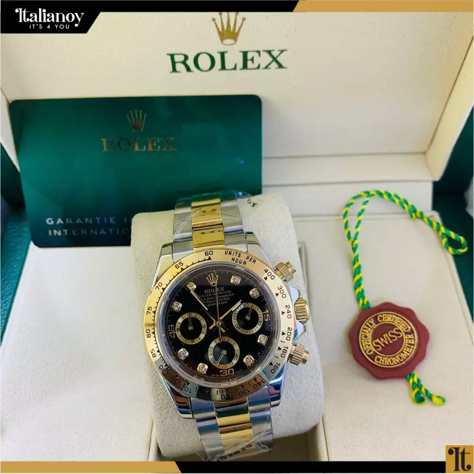 Rolex Cosmograph Daytona Silver-Gold black-Yellow Dial