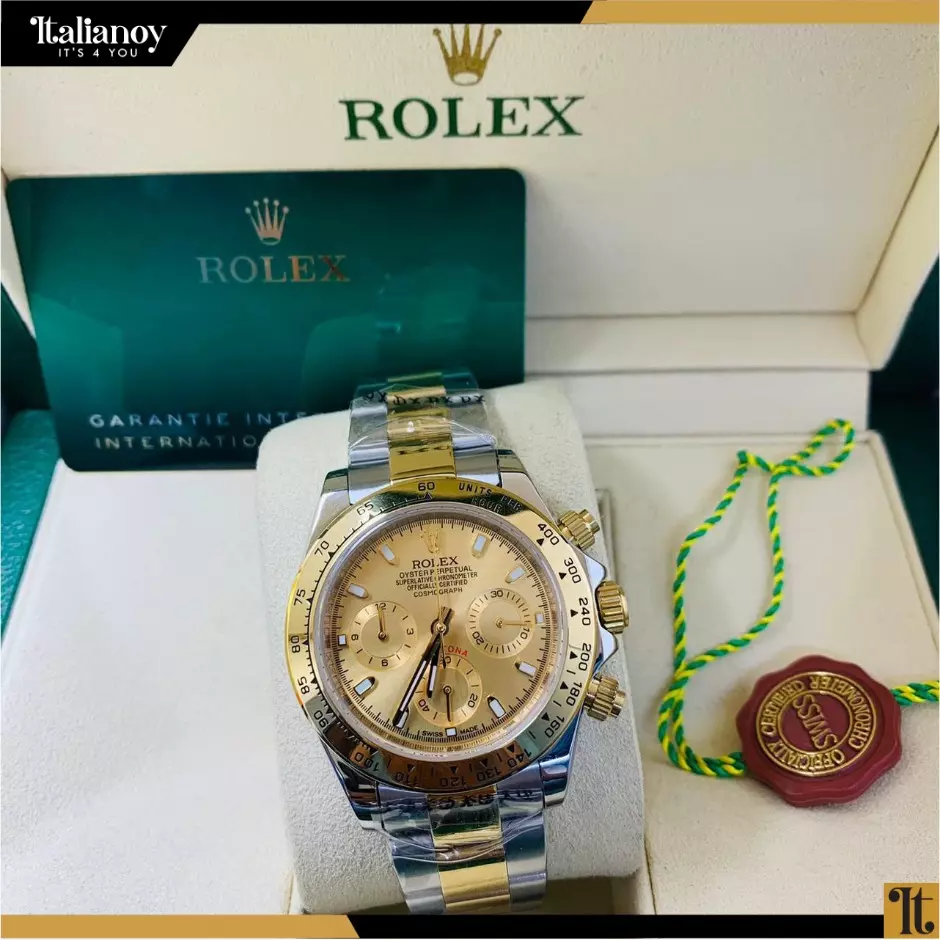 Rolex Cosmograph Daytona Silver-Gold Yellow Dial