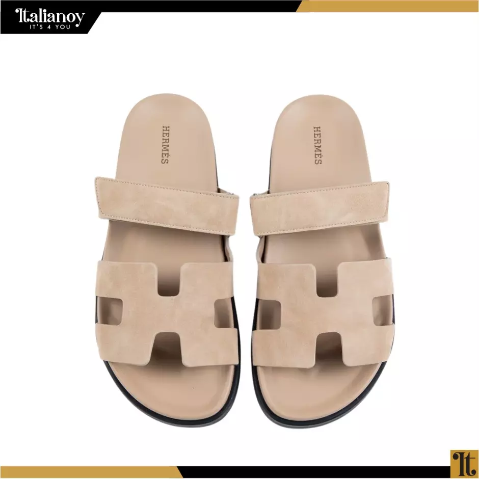 Hermès Chypre Sandals Beige