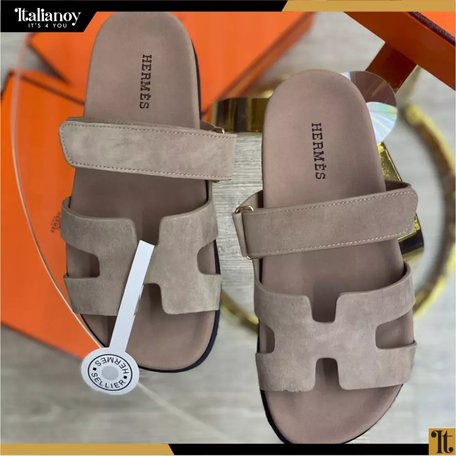 Hermès Chypre Sandals Beige
