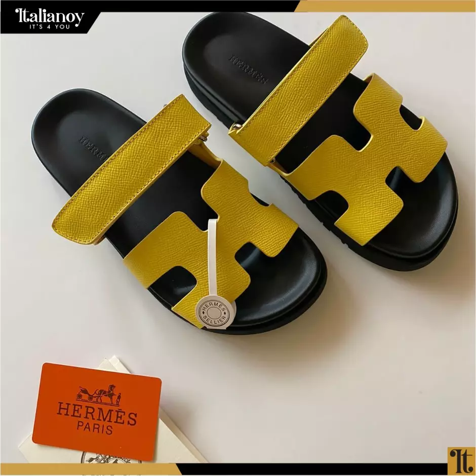 Hermès Chypre Sandals Yellow