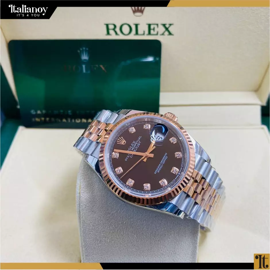 ROLEX  Datejust ROLEX DATEJUST Diamond Black Dial rose gold