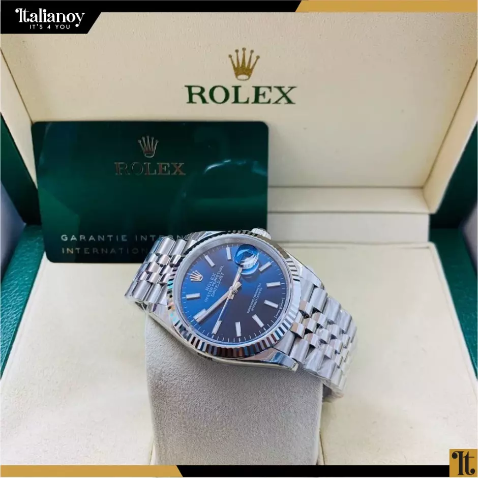 ROLEX DATEJUST blue Dial silver