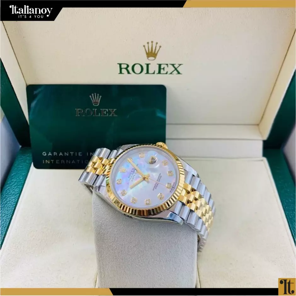 ROLEX DATEJUST Diamond white Dial silver-gold