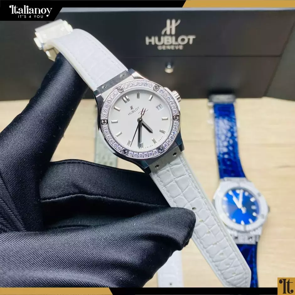 HUBLOT CLASSIC FUSION WHITE RACING GREY DIAMONDS