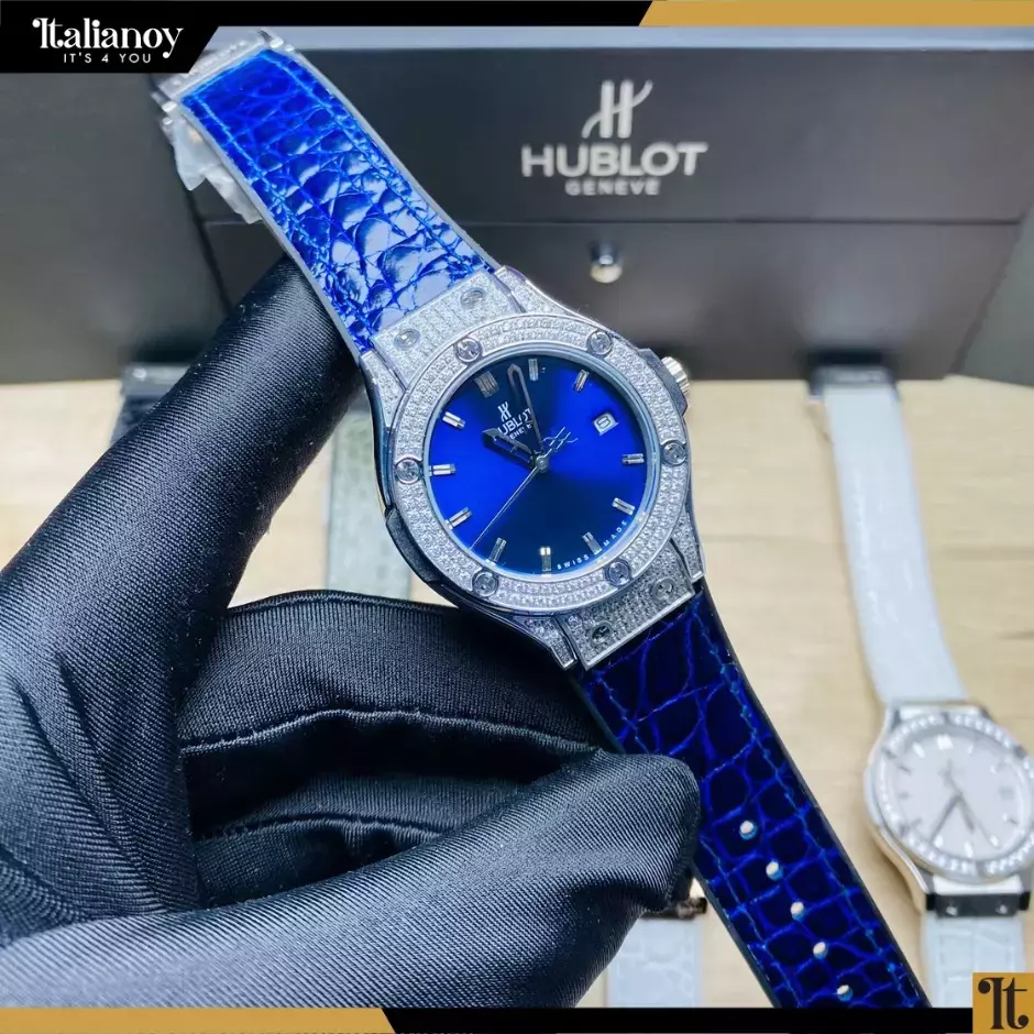 HUBLOT CLASSIC FUSION BLUE RACING GREY DIAMONDS
