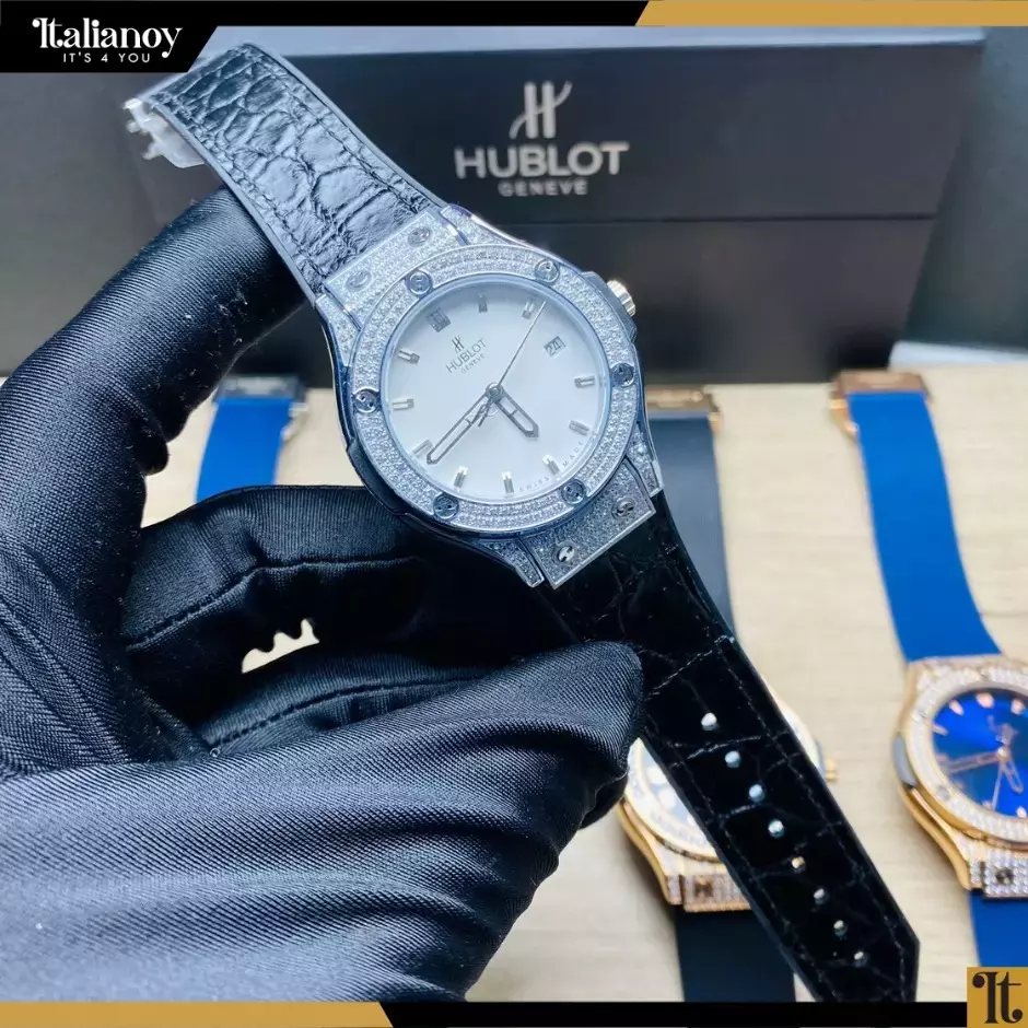HUBLOT CLASSIC FUSION BLACK RACING GREY DIAMONDS
