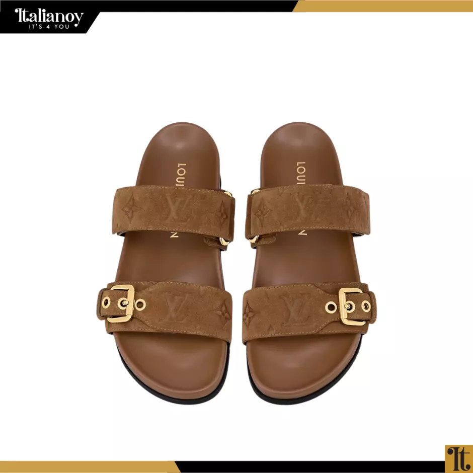 Bom Dia Flat Comfort Mule Cognac Brown