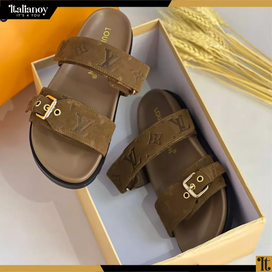 Bom Dia Flat Comfort Mule Cognac Brown