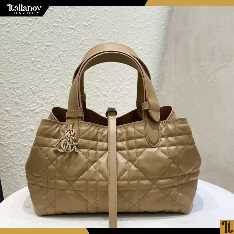 MEDIUM DIOR TOUJOURS BAG Medium Tan Macrocannage Calfskin