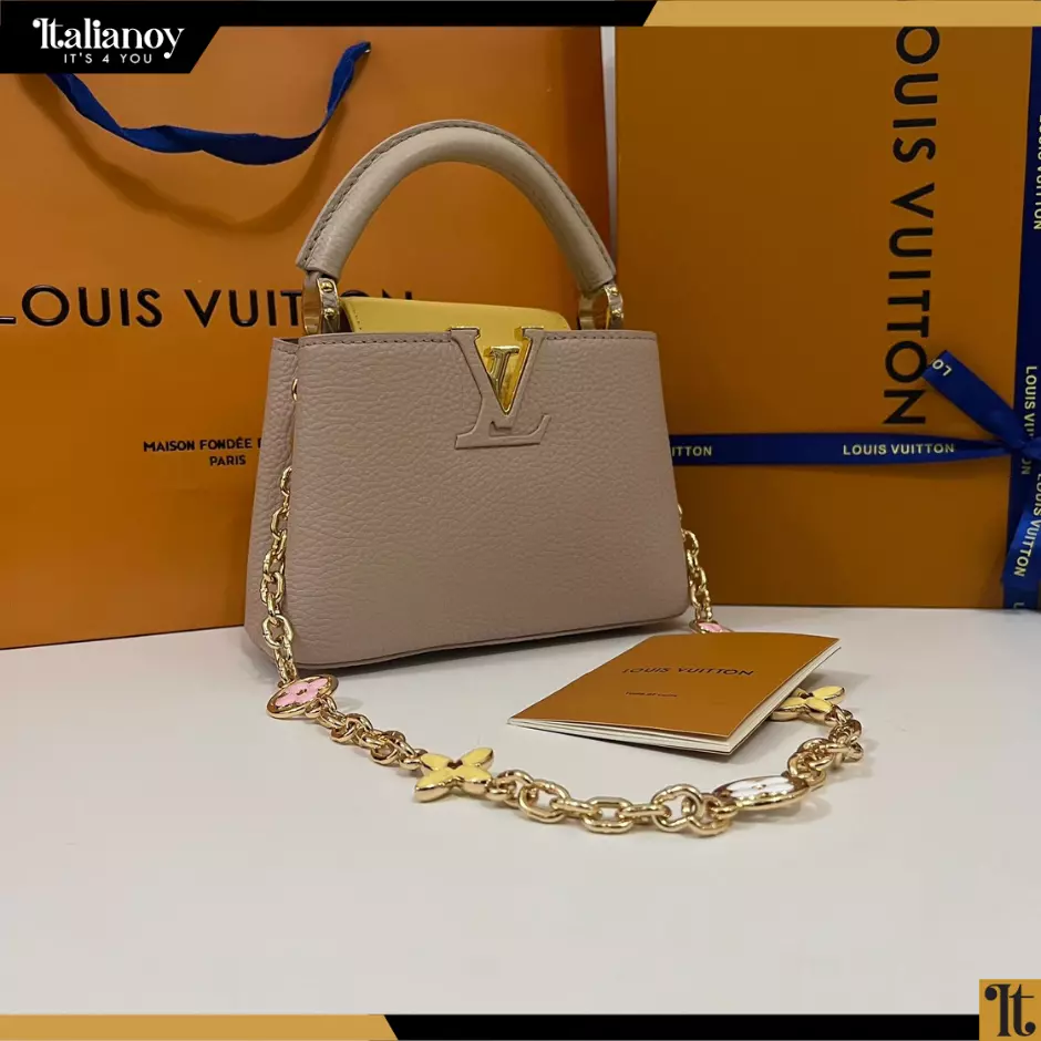 Capucines Mini Bag beige / yellow