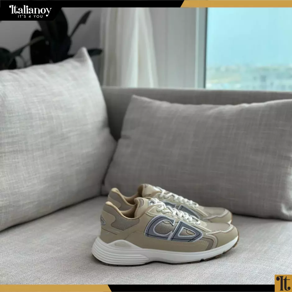 B30 SNEAKER Cream Mesh and Technical Fabric