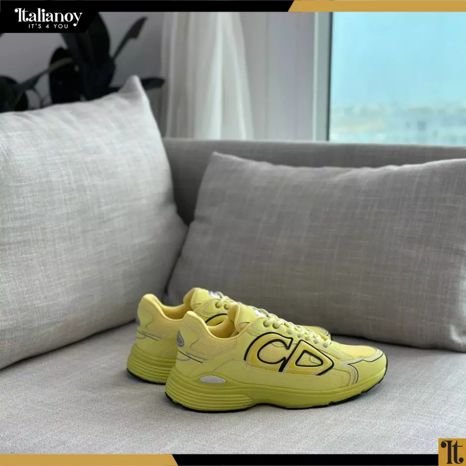 B30 SNEAKER Yellow Mesh and Technical Fabric