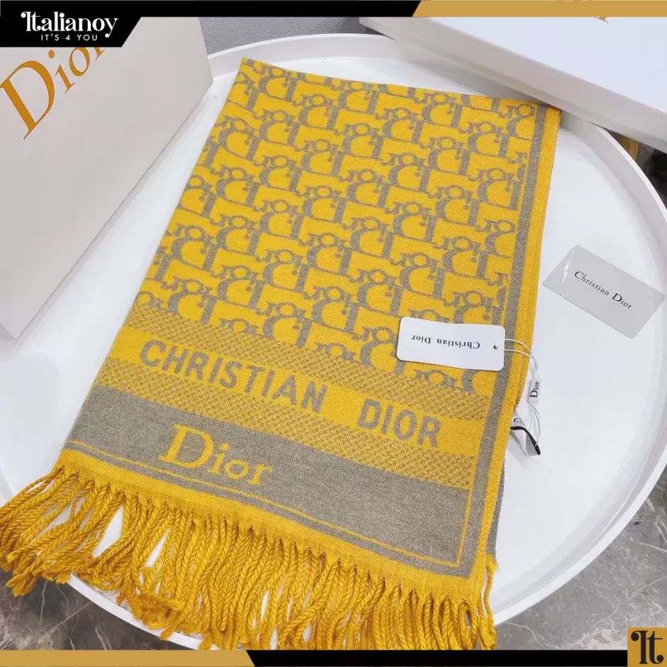DIOR CANNAGE SCARF YELLOW